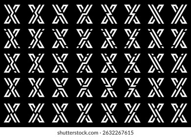 collection abstract letter x logo design. modern logotype x design with white color. vector illustration