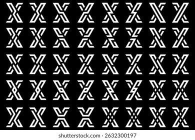 collection abstract letter x logo design. modern logotype x design with white color. vector illustration