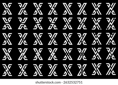 collection abstract letter x logo design. modern logotype x design with white color. vector illustration