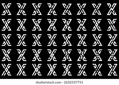 collection abstract letter x logo design. modern logotype x design with white color. vector illustration