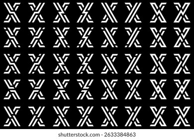 collection abstract letter x logo design. modern logotype x design with white color. vector illustration