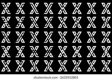collection abstract letter x logo design. modern logotype x design with white color. vector illustration