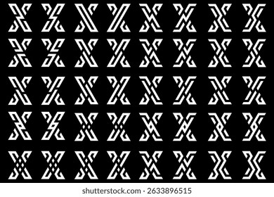 collection abstract letter x logo design. modern logotype x design with white color. vector illustration