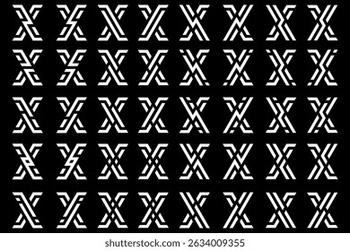 collection abstract letter x logo design. modern logotype x design with white color. vector illustration