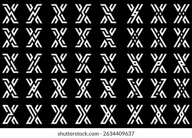 collection abstract letter x logo design. modern logotype x design with white color. vector illustration