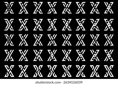 collection abstract letter x logo design. modern logotype x design with white color. vector illustration