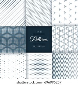 collection of abstract line pattern background design