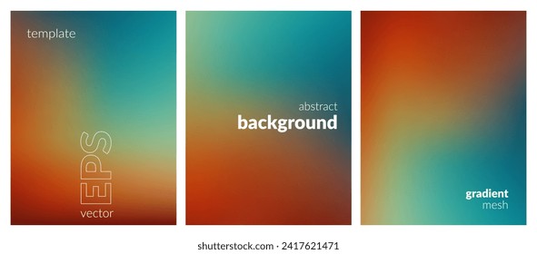 Collection abstract liquid background. Gradient mesh. Effect bright color blend. Blurred fluid colorful mix. Modern design template for web covers, ad banners, posters, brochures, flyers. Vector EPS