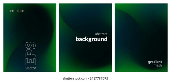 Collection abstract liquid background. Gradient mesh. Effect bright color blend. Blurred fluid colorful mix. Modern design template for web covers, ad banners, posters, brochures, flyers. Vector EPS