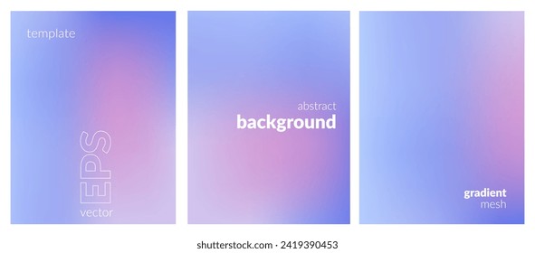 Collection abstract liquid background. Gradient mesh. Effect bright color blend. Blurred fluid colorful mix. Modern design template for web covers, ad banners, posters, brochures, flyers. Vector EPS