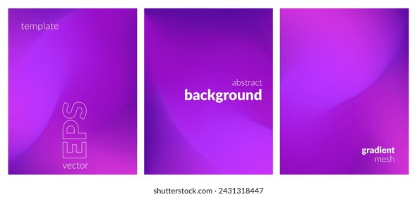 Collection abstract liquid background. Gradient mesh. Effect bright color blend. Blurred fluid colorful mix. Modern design template for web covers, ad banners, posters, brochures, flyers. Vector EPS