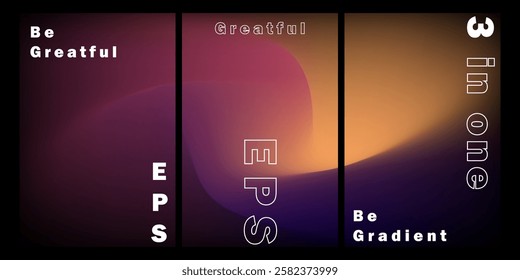 Collection abstract liquid background. Gradient mesh. Effect bright color blend. Blurred fluid colorful mix. Modern design template for web covers, ad banners, posters, brochures, flyers. Vector EPS