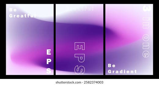 Collection abstract liquid background. Gradient mesh. Effect bright color blend. Blurred fluid colorful mix. Modern design template for web covers, ad banners, posters, brochures, flyers. Vector EPS