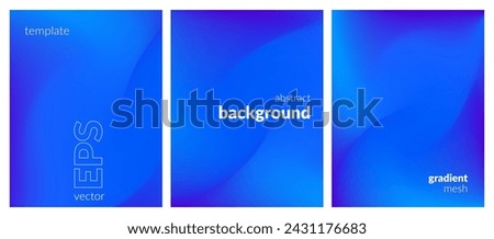 Collection abstract liquid background. Gradient mesh. Effect bright color blend. Blurred fluid colorful mix. Modern design template for web covers, ad banners, posters, brochures, flyers. Vector EPS