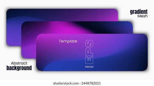 Collection. Abstract liquid background. purple color blend. Blurred fluid colours. Gradient mesh. Modern design template for posters, ad banners, brochures, flyers, covers, websites. EPS vector