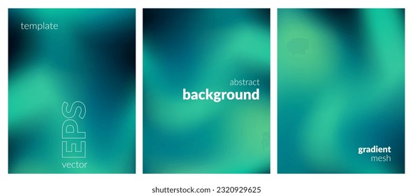 Collection. Abstract liquid background. Vibrant color blend. Blurred fluid colours. Gradient mesh. Modern design template for posters, ad banners, brochures, flyers, covers, websites. EPS vector image