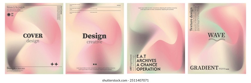 Colección de fondos abstractos de ondas líquidas. colores pastel modernos. El efecto de combinar colores oscuros y claros. Plantilla de diseño moderno para la cubierta del Web, Anuncio publicitario, cartel, folleto, volante. 