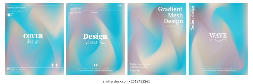 Colección de fondos de onda líquida abstracta. color azul degradado. El efecto de combinar colores oscuros y claros. Plantilla de diseño moderno para la cubierta del Web, Anuncio publicitario, cartel, folleto, volante. E