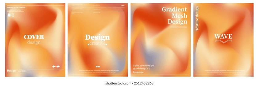 Collection of abstract liquid wave backgrounds. gradient color. The effect of combining dark and light colors. Modern design template for web cover, advertising banner, poster, brochure, flyer