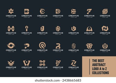 Collection of abstract logo design from a to z 