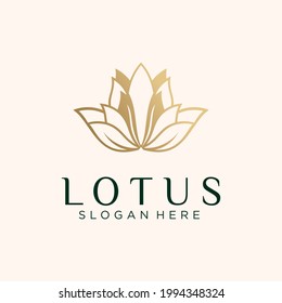 Collection of abstract lotus logo Simple nature leaf natural logo