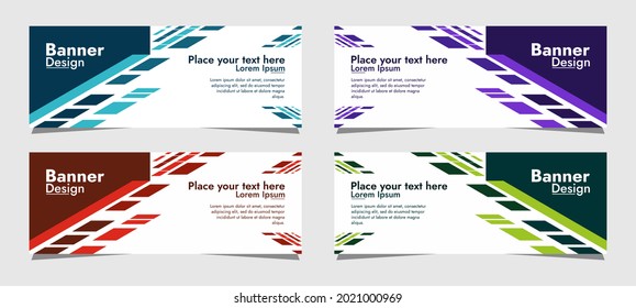 Collection of Abstract Modern Banner Background Design Vector Template