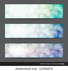 Collection of abstract modern banners in different colors