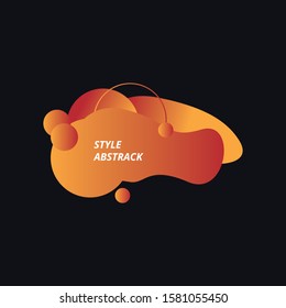 A collection of abstract modern graphic elements. Dynamic colored shapes and lines. Abstract gradient banner with flowing liquid form. A template for flyer design, or presentation. Vector.