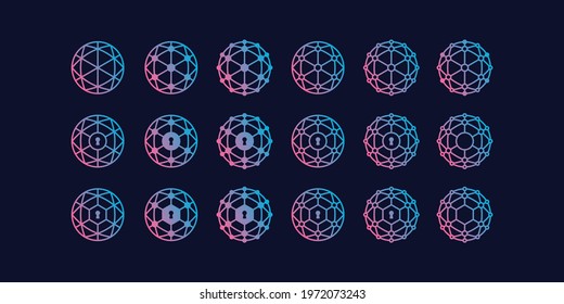 Collection of abstract modern sphere logo