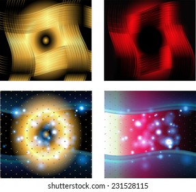 Collection of abstract multicolored backgrounds