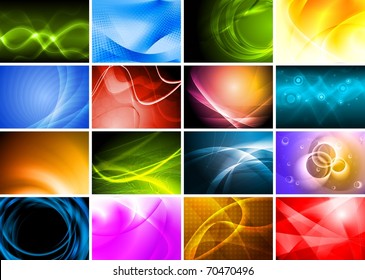 Collection of abstract multicolored backgrounds. Eps 10 vector design
