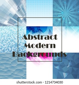 Collection of abstract multicolored backgrounds. vector design