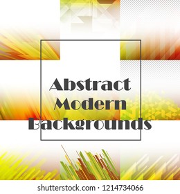 Collection of abstract multicolored backgrounds. vector design