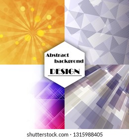 Collection of abstract multicolored backgrounds. vector design
