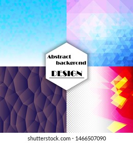 Collection of abstract multicolored backgrounds. vector design