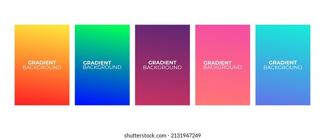 Collection Abstract Multicolored Gradient Vector Cover Stock Vector ...