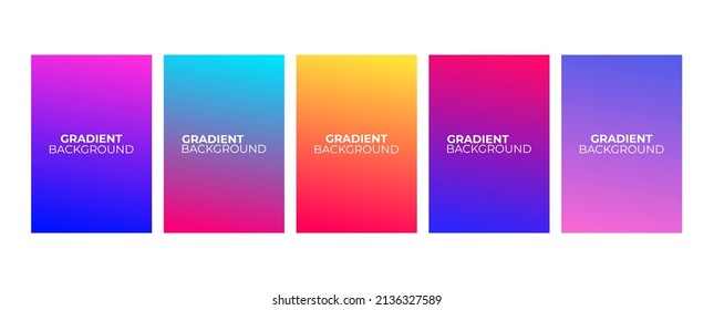 Collection Abstract Multicolored Gradient Vector Cover Stock Vector ...