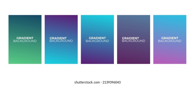 Collection of abstract multi-colored gradient vector cover illustrations. As background for business brochures, cards, packages and posters.