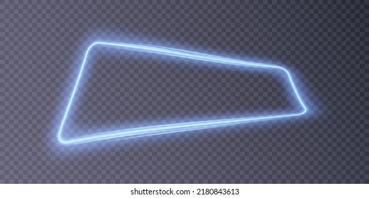 Collection of Abstract Neon Square Frames for Designing Portraits, Invitations, Postcards. Vector PNG	
