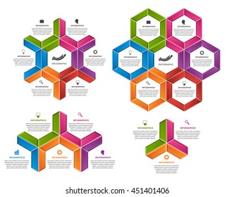 Collection of abstract options infographics template
