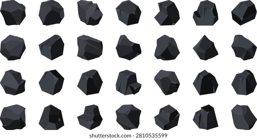 Collection of abstract polygonal shapes featuring smooth gradient lighting and mesh texture for creative 3D design projects.