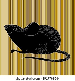 Colección de afiches abstractos con animales. Conjunto de plantillas de arte escandinavo modernas. Tinta animal con diseños florales y formas geométricas en el fondo. 