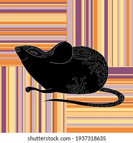 Colección de afiches abstractos con animales. Conjunto de plantillas de arte escandinavo modernas. Tinta animal con diseños florales y formas geométricas en el fondo. 