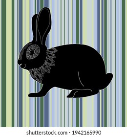 Colección de afiches abstractos con animales. Conjunto de plantillas de arte escandinavo modernas. Tinta animal con diseños florales y formas geométricas en el fondo. 