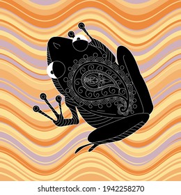 Colección de afiches abstractos con animales. Conjunto de plantillas de arte escandinavo modernas. Tinta animal con diseños florales y formas geométricas en el fondo. 