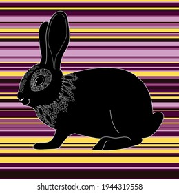 Colección de afiches abstractos con animales. Conjunto de plantillas de arte escandinavo modernas. Tinta animal con diseños florales y formas geométricas en el fondo. 