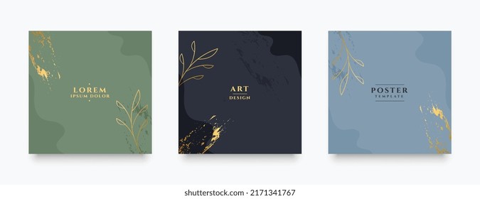 collection of abstract premium style social media post luxury banner