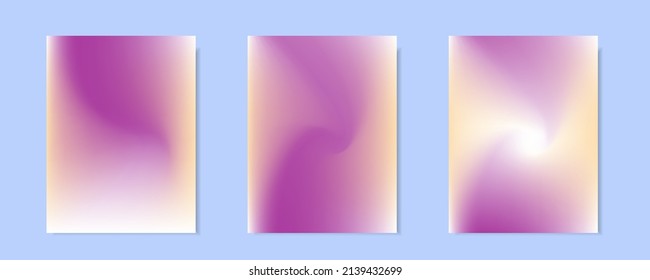 collection of abstract purple color gradient vector cover backgrounds. for business brochure backgrounds, cards, wallpapers, posters and graphic designs. illustration template