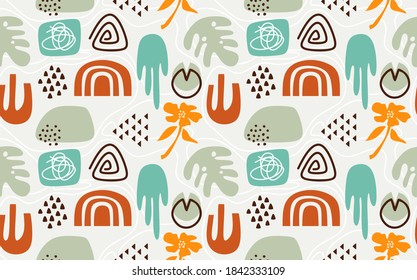 Collection of abstract seamless patterns.