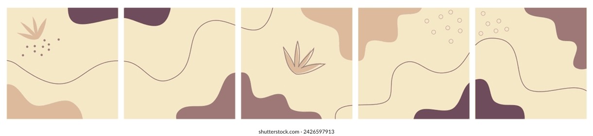 Collection of Abstract Seasonal Background for Social Media Post, ad, Sale, Banner, Microblog, Carousel Template, Card.